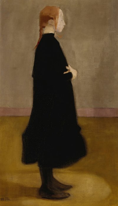 スクールガールII、1908年。 作： Helene Schjerfbeck