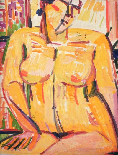 座っている女性のヌード 作： Helene von Taussig