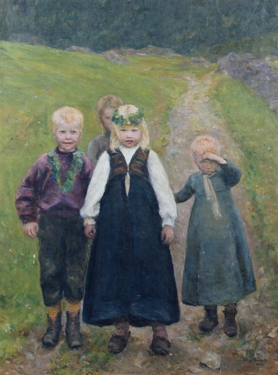小さな子供の結婚式の行列 作： Helga Ring Reusch