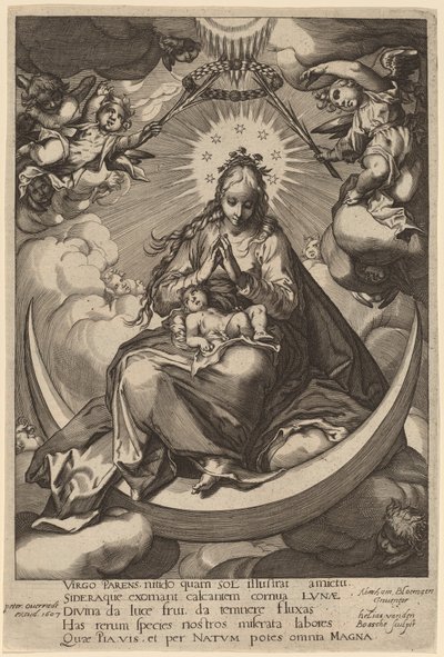 三日月の聖母子 作： Helias van den Bossche after Abraham Bloemaert