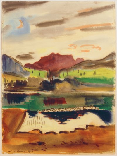 風景、1926 作： Helmuth Macke