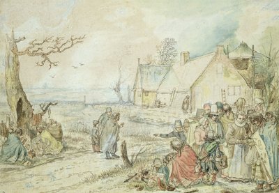 ジプシー占い師のいる風景 作： Hendrick Avercamp