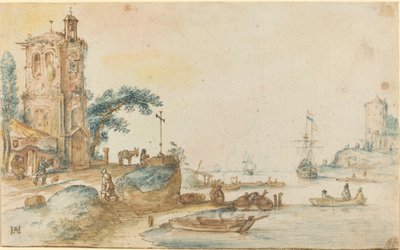 左に塔があるシーン 作： Hendrick Avercamp