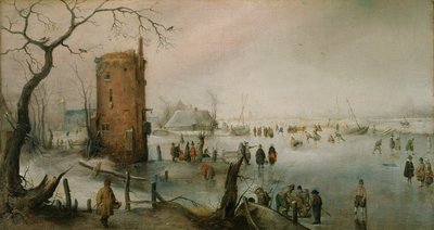 町の近くでスケート 作： Hendrick Avercamp