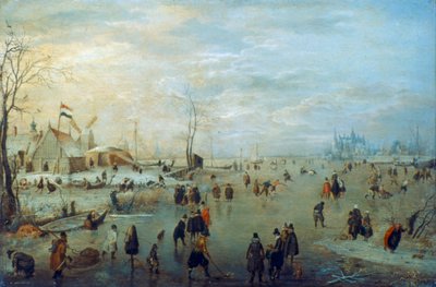 冬の風景、1630-1634 作： Hendrick Avercamp