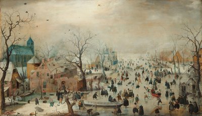 アイス スケート選手のいる冬の風景 スケーターのいる冬景色 作： Hendrick Avercamp