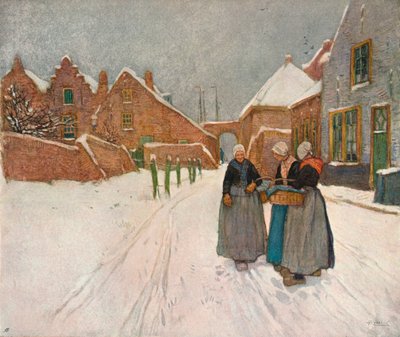 雪の中、c1902 作： Hendrick Cassiers