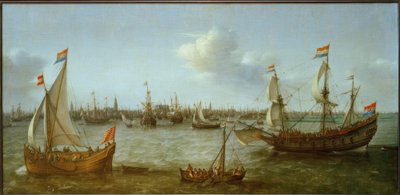 アムステルダムのIjのビュー 作： Hendrick Cornelisz. Vroom