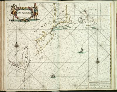 ニューホランド、バージニア、ニューイングランドのチャート 作： Hendrick Doncker