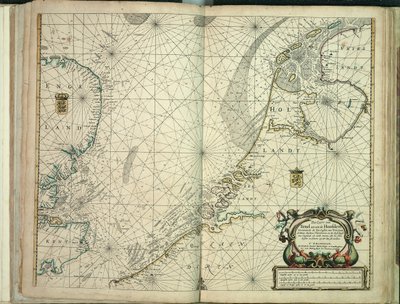テクセル島からフーフデン島への航路 作： Hendrick Doncker