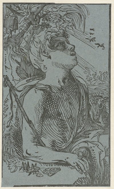 荒野の洗礼者ヨハネ 作： Hendrick Goltzius (attributed to)