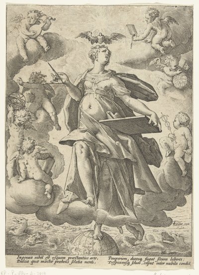 芸術の寓意 作： Hendrick Goltzius (workshop of)