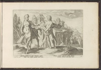 アポロンはアスクレピオスをキロンに託す Ovid