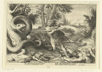 カドモスがドラゴンを倒す Ovid