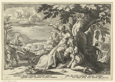 クリメネはファエトンを彼の父、太陽の神に割り当てた Ovid