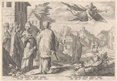メルクリウス・エン・ヘルセ Metamorfosen van Ovidius (シリーズタイトル) 作： Hendrick Goltzius (workshop of)