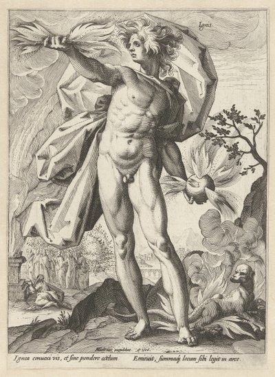 花火 Ignis (オブジェクトのタイトル) The Four Elements (シリーズタイトル) 作： Hendrick Goltzius (workshop of)