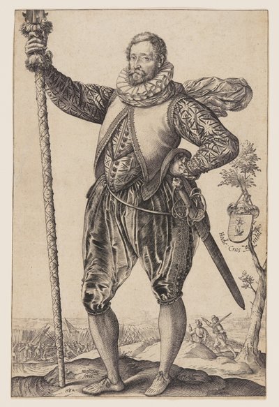 左を向いたパイクマン 作： Hendrick Goltzius