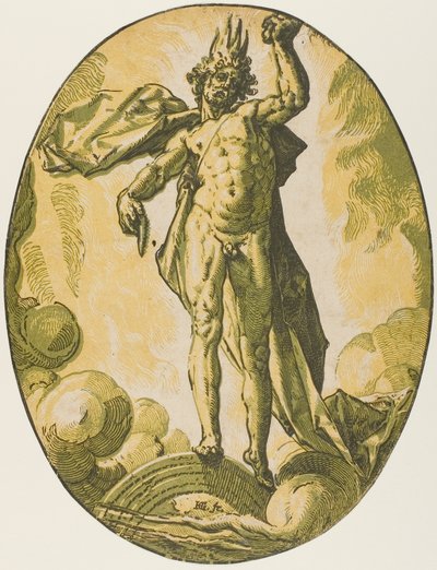 エーテル、『デモゴルゴンと神々』のプレート 6 作： Hendrick Goltzius