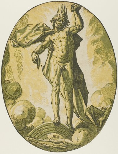 エーテル、『デモゴルゴンと神々』のプレート 6 作： Hendrick Goltzius