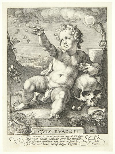 人生の儚さの寓話 (「Quiz Eva That?」) 作： Hendrick Goltzius