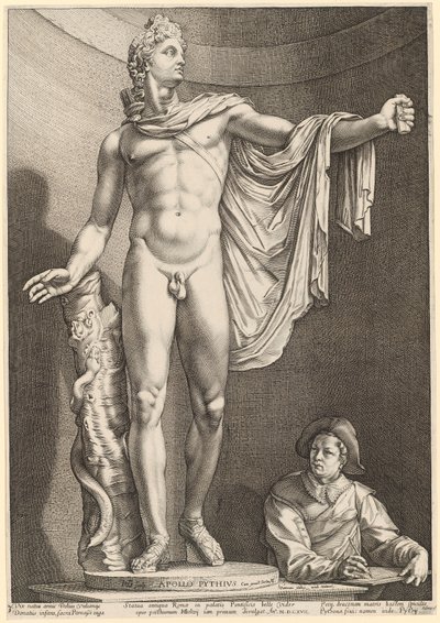 ベルヴェデーレのアポロン、「ローマの3つの古代彫像」より第3図版 作： Hendrick Goltzius