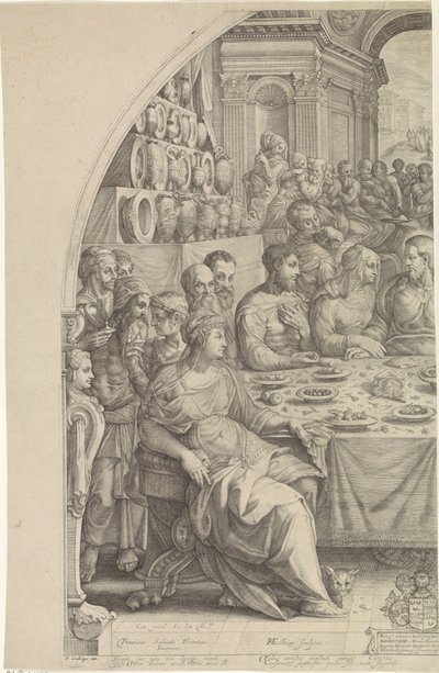 カナでの結婚式、左ページ 作： Hendrick Goltzius