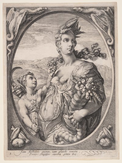 ケレス（異教の三神または女神より 作： Hendrick Goltzius