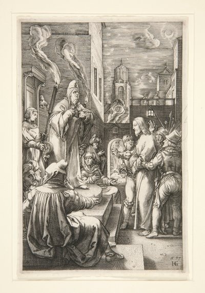 カイファの前のキリスト 作： Hendrick Goltzius