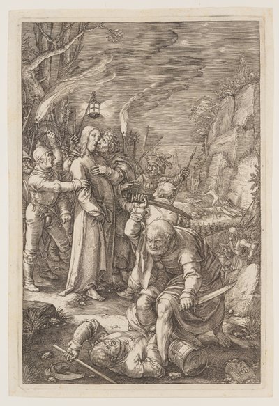 囚われの身となったキリスト（『受難』より 作： Hendrick Goltzius