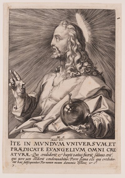 キリスト、キリスト、使徒、聖パウロと信条より 作： Hendrick Goltzius