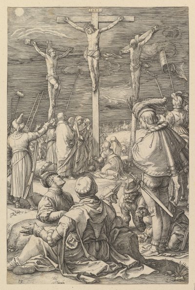 十字架上のキリスト、『キリストの受難』より 作： Hendrick Goltzius