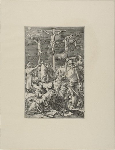 十字架上のキリスト、キリストの受難のプレート 10 作： Hendrick Goltzius
