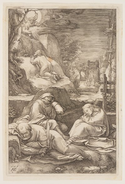 オリーブ山上のキリスト（『受難』より 作： Hendrick Goltzius