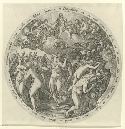 祝福された者は呪われた者から分離される 最後の審判（シリーズタイトル） 作： Hendrick Goltzius