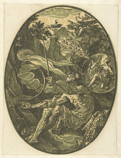 永遠の洞窟のデモゴルゴン 神と女神（シリーズタイトル） 作： Hendrick Goltzius