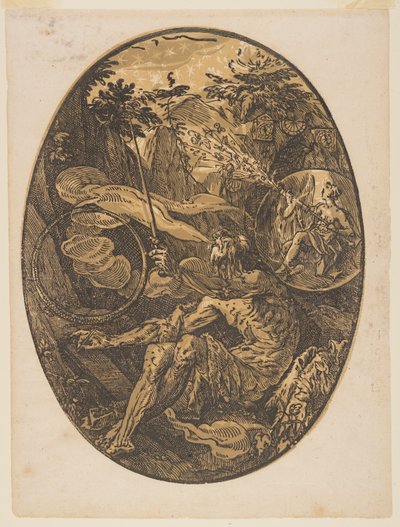 永遠の洞窟のデモゴルゴン（『神々』より 作： Hendrick Goltzius