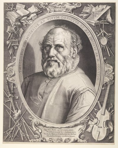 ディルク・フォルケッツクーンヘルト（フレーム付き） 作： Hendrick Goltzius