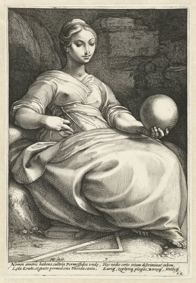 エラト 9人のミューズ（シリーズタイトル） 作： Hendrick Goltzius
