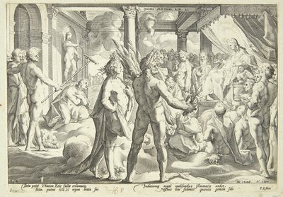 ファエトンは太陽の戦車を要求します 作： Hendrick Goltzius