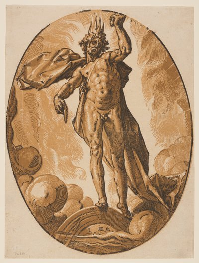 ヘリオス、『神々』より 作： Hendrick Goltzius