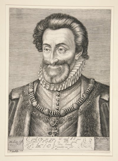 アンリ 4 世、フランスとナバラの王 作： Hendrick Goltzius