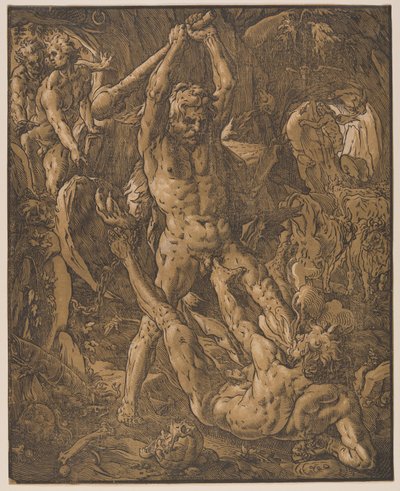 ヘラクレスとカカス 作： Hendrick Goltzius
