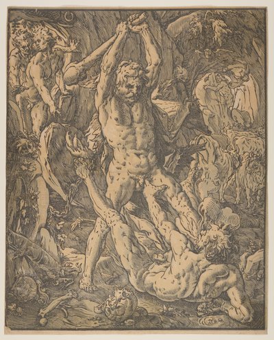 ヘラクレスとカカス 作： Hendrick Goltzius