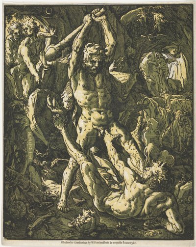 ヘラクレスとカクス 作： Hendrick Goltzius