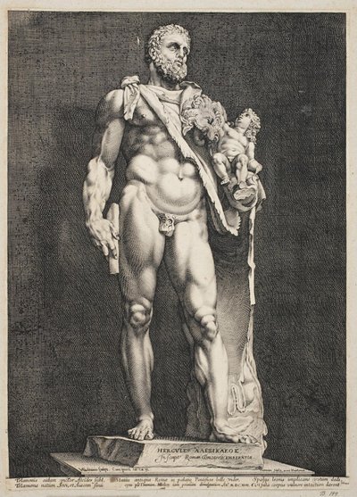 ヘラクレスとテレフォス 作： Hendrick Goltzius