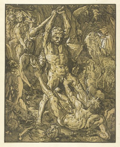 ヘラクレス・エン・カクス 作： Hendrick Goltzius
