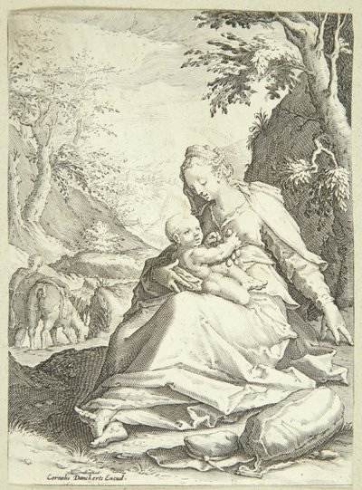 エジプト行きの飛行機の中で 作： Hendrick Goltzius