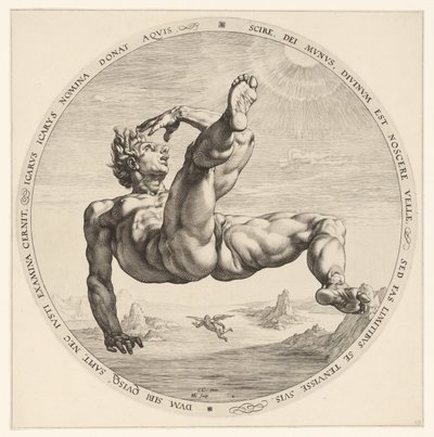 イカロス De vier vallers (シリーズタイトル) 作： Hendrick Goltzius