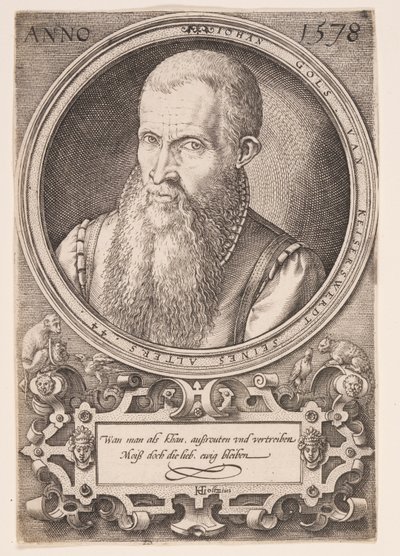 ヤン・ゴルツ2世、芸術家の父 作： Hendrick Goltzius